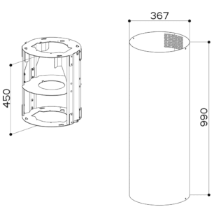 Nastavak dimnjaka Kit Isola H990 D370 X