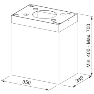 Nastavak dimnjaka Kit H450-590 bijeli mat